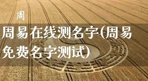 周易在线测名字(周易免费名字测试)_https://www.nbtfsb.com_国学动态_第1张
