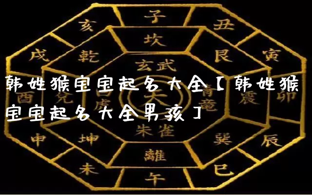 韩姓猴宝宝起名大全【韩姓猴宝宝起名大全男孩】_https://www.nbtfsb.com_周公解梦_第1张