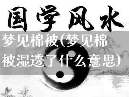 梦见棉被(梦见棉被湿透了什么意思)_https://www.nbtfsb.com_五行风水_第1张