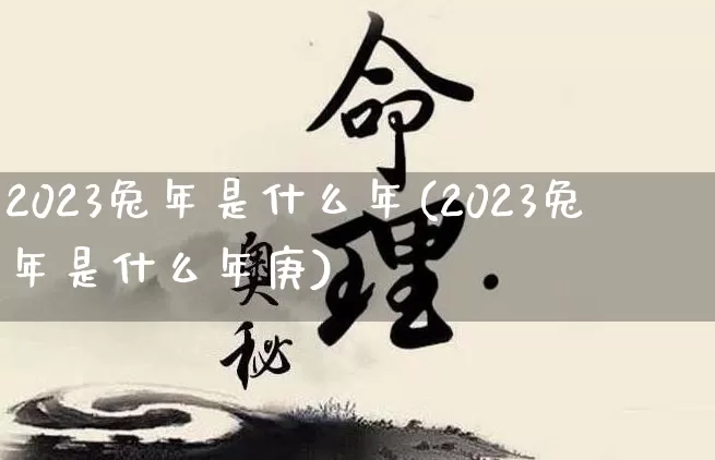 2023兔年是什么年(2023兔年是什么年庚)_https://www.nbtfsb.com_生肖星座_第1张