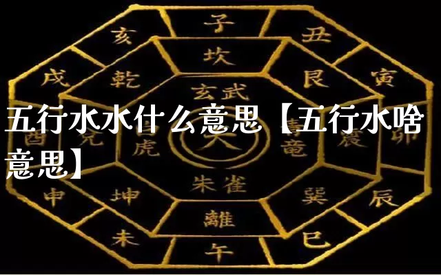 五行水水什么意思【五行水啥意思】_https://www.nbtfsb.com_周公解梦_第1张