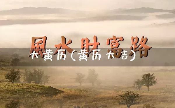 大黄历(黄历大吉)_https://www.nbtfsb.com_周公解梦_第1张