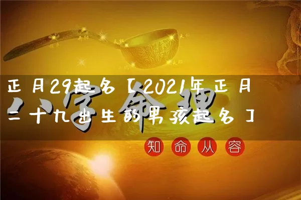 正月29起名【2021年正月二十九出生的男孩起名】_https://www.nbtfsb.com_周公解梦_第1张