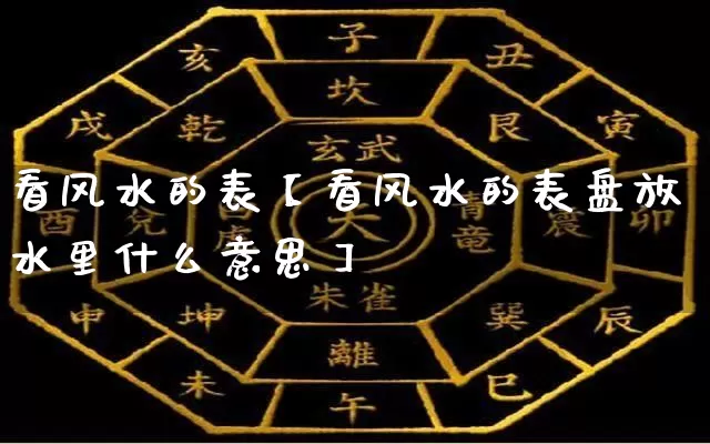 看风水的表【看风水的表盘放水里什么意思】_https://www.nbtfsb.com_五行风水_第1张