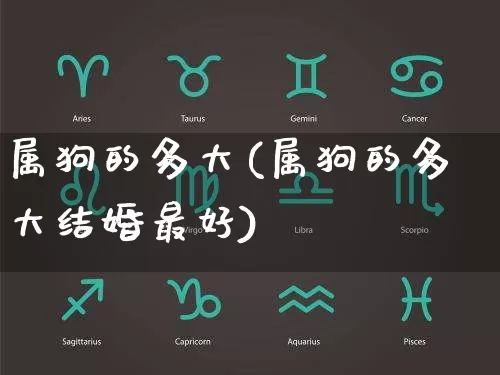 属狗的多大(属狗的多大结婚最好)_https://www.nbtfsb.com_五行风水_第1张