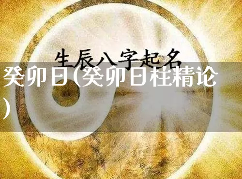 癸卯日(癸卯日柱精论)_https://www.nbtfsb.com_易经起名_第1张