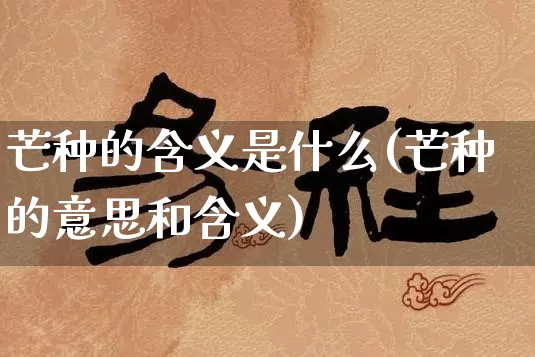 芒种的含义是什么(芒种的意思和含义)_生肖星座_第1张_易东行 芒种的含义是什么(芒种的意思和含义)_https://www.nbtfsb.com_生肖星座_第1张