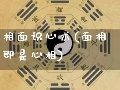 相面识心术(面相即是心相)_https://www.nbtfsb.com_周公解梦_第1张