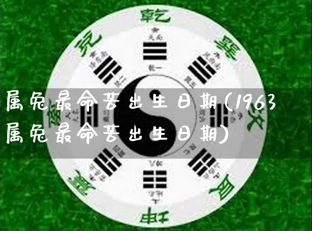属兔最命苦出生日期(1963属兔最命苦出生日期)_https://www.nbtfsb.com_易经起名_第1张
