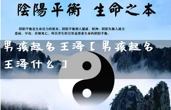 男孩起名王泽【男孩起名王泽什么】_https://www.nbtfsb.com_五行风水_第1张