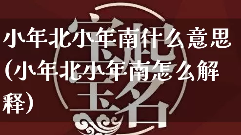 小年北小年南什么意思(小年北小年南怎么解释)_https://www.nbtfsb.com_周公解梦_第1张