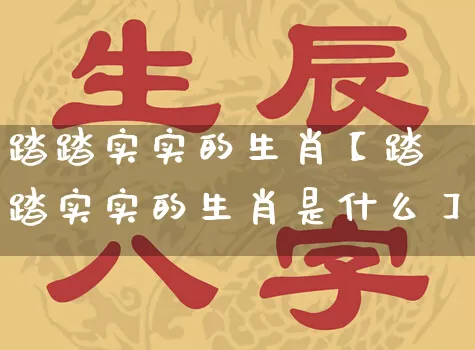 踏踏实实的生肖【踏踏实实的生肖是什么】_https://www.nbtfsb.com_八字算命_第1张