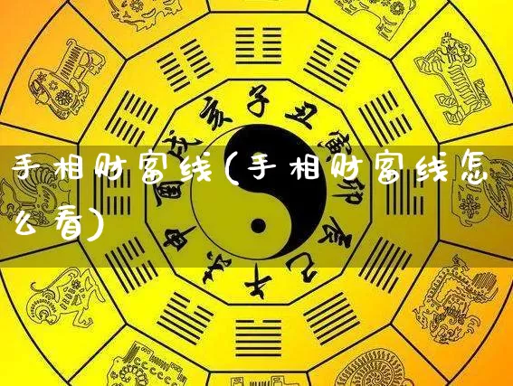手相财富线(手相财富线怎么看)_https://www.nbtfsb.com_生肖星座_第1张