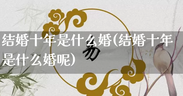 结婚十年是什么婚(结婚十年是什么婚呢)_https://www.nbtfsb.com_周公解梦_第1张