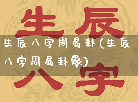 生辰八字周易卦(生辰八字周易卦象)_https://www.nbtfsb.com_八字算命_第1张