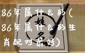 86年属什么的(86年属什么的生肖配对最好)_https://www.nbtfsb.com_周公解梦_第1张
