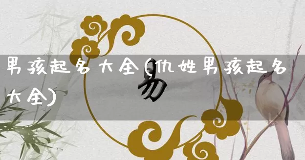 男孩起名大全(仇姓男孩起名大全)_https://www.nbtfsb.com_生肖星座_第1张