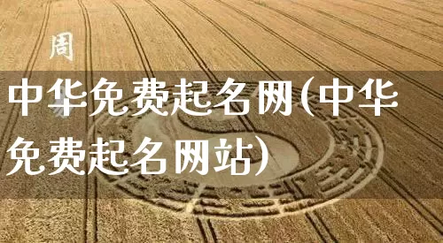 中华免费起名网(中华免费起名网站)_https://www.nbtfsb.com_五行风水_第1张