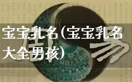 宝宝乳名(宝宝乳名大全男孩)_https://www.nbtfsb.com_国学动态_第1张