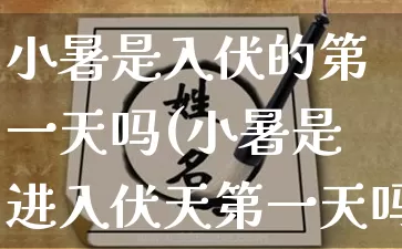 小暑是入伏的第一天吗(小暑是进入伏天第一天吗)_https://www.nbtfsb.com_国学动态_第1张