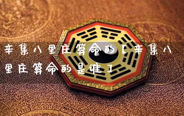 辛集八里庄算命的【辛集八里庄算命的是谁】_https://www.nbtfsb.com_周公解梦_第1张