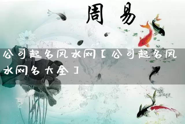 公司起名风水网【公司起名风水网名大全】_https://www.nbtfsb.com_生肖星座_第1张
