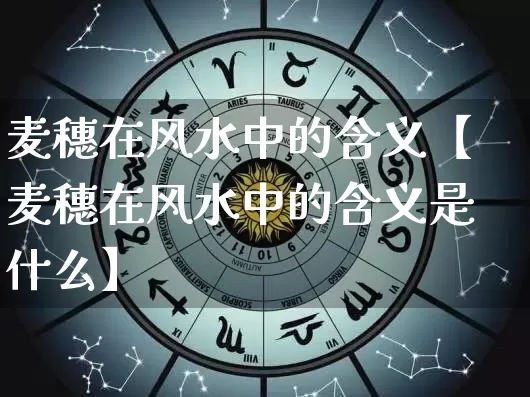麦穗在风水中的含义【麦穗在风水中的含义是什么】_https://www.nbtfsb.com_国学动态_第1张