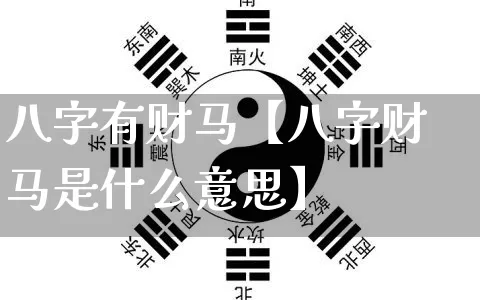 八字有财马【八字财马是什么意思】_https://www.nbtfsb.com_生肖星座_第1张