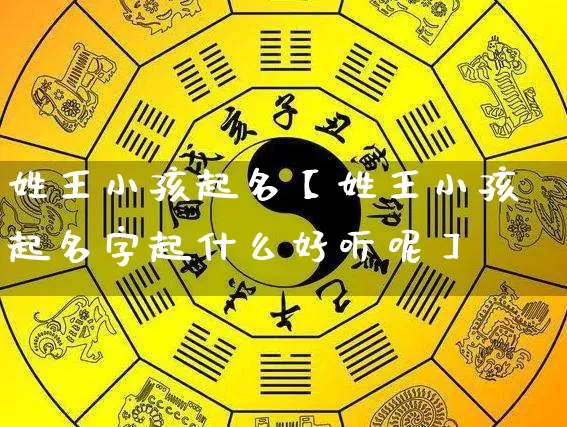 姓王小孩起名【姓王小孩起名字起什么好听呢】_https://www.nbtfsb.com_五行风水_第1张