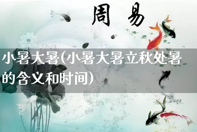 小暑大暑(小暑大暑立秋处暑的含义和时间)_https://www.nbtfsb.com_生肖星座_第1张