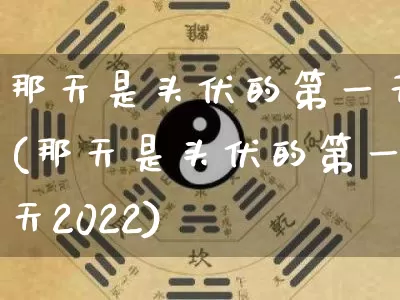 那天是头伏的第一天(那天是头伏的第一天2022)_https://www.nbtfsb.com_五行风水_第1张