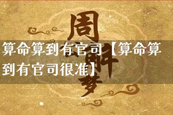算命算到有官司【算命算到有官司很准】_https://www.nbtfsb.com_周公解梦_第1张