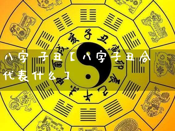 八字 子丑【八字子丑合代表什么】_https://www.nbtfsb.com_国学动态_第1张