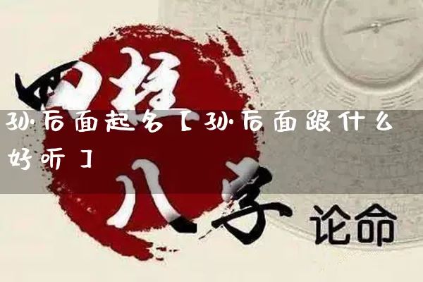 孙后面起名【孙后面跟什么好听】_https://www.nbtfsb.com_八字算命_第1张