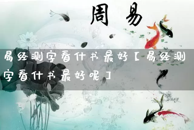 易经测字看什书最好【易经测字看什书最好呢】_https://www.nbtfsb.com_国学动态_第1张