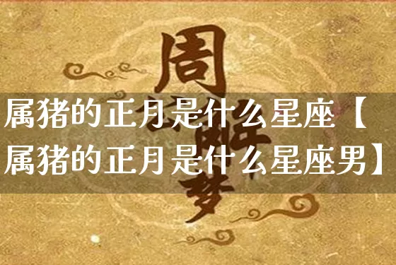 属猪的正月是什么星座【属猪的正月是什么星座男】_https://www.nbtfsb.com_八字算命_第1张