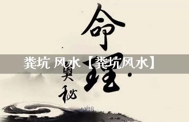 粪坑 风水【粪坑风水】_https://www.nbtfsb.com_周公解梦_第1张