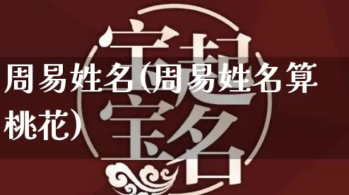 周易姓名(周易姓名算桃花)_https://www.nbtfsb.com_国学动态_第1张