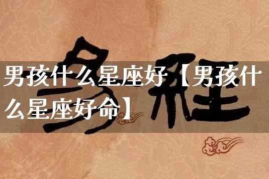 男孩什么星座好【男孩什么星座好命】_https://www.nbtfsb.com_八字算命_第1张