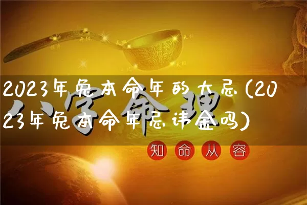 2023年兔本命年的大忌(2023年兔本命年忌讳金吗)_https://www.nbtfsb.com_易经起名_第1张