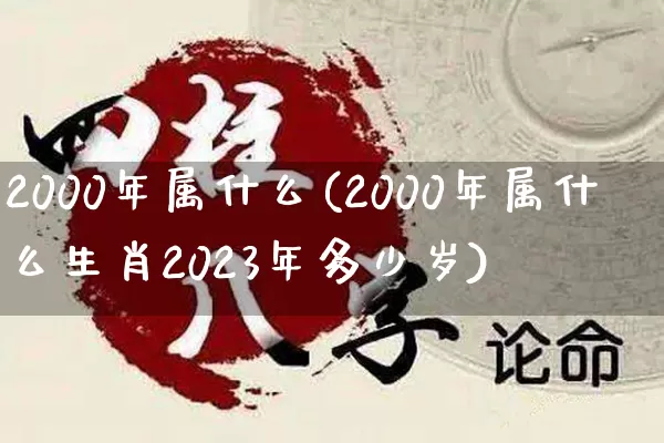 2000年属什么(2000年属什么生肖2023年多少岁)_https://www.nbtfsb.com_生肖星座_第1张
