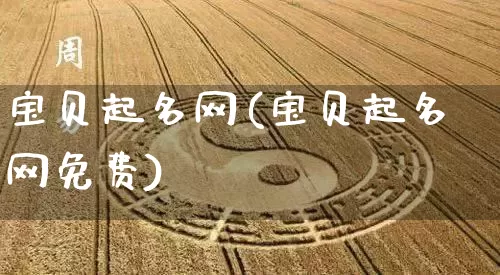 宝贝起名网(宝贝起名网免费)_https://www.nbtfsb.com_五行风水_第1张