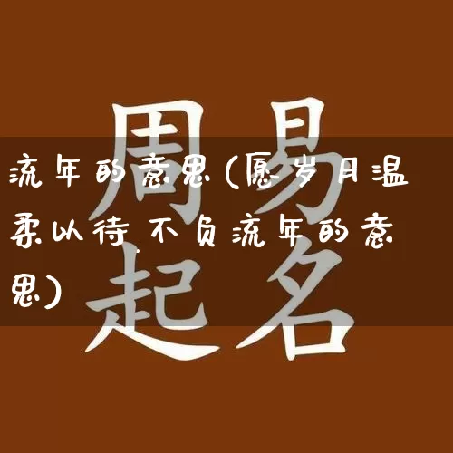流年的意思(愿岁月温柔以待,不负流年的意思)_https://www.nbtfsb.com_五行风水_第1张