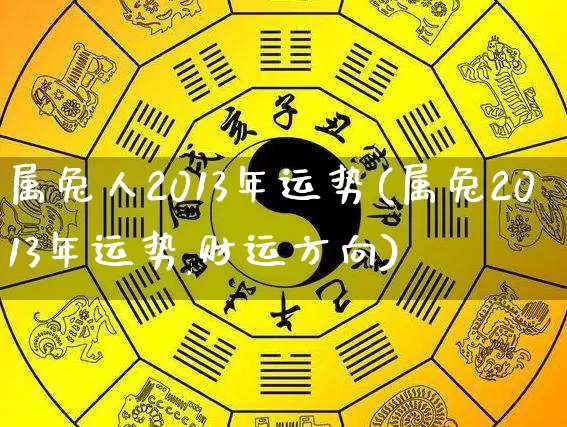 属兔人2013年运势(属兔2013年运势,财运方向)_https://www.nbtfsb.com_生肖星座_第1张