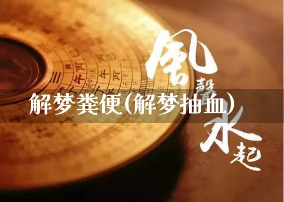 解梦粪便(解梦抽血)_https://www.nbtfsb.com_生肖星座_第1张