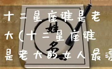 十二星座谁是老大(十二星座谁是老大的女人最漂亮)_https://www.nbtfsb.com_道源国学_第1张