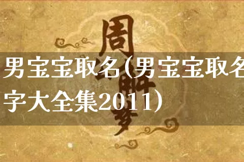 男宝宝取名(男宝宝取名字大全集2011)_https://www.nbtfsb.com_生肖星座_第1张
