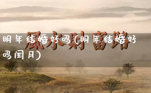 明年结婚好吗(明年结婚好吗闰月)_https://www.nbtfsb.com_周公解梦_第1张