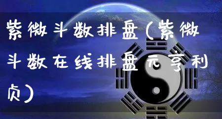 紫微斗数排盘(紫微斗数在线排盘元亨利贞)_https://www.nbtfsb.com_道源国学_第1张