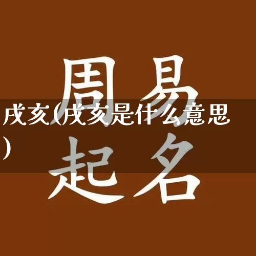 戌亥(戌亥是什么意思)_https://www.nbtfsb.com_易经起名_第1张